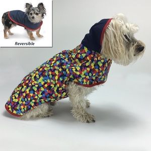 Cloak & Dawggie confetti slicker dog raincoat